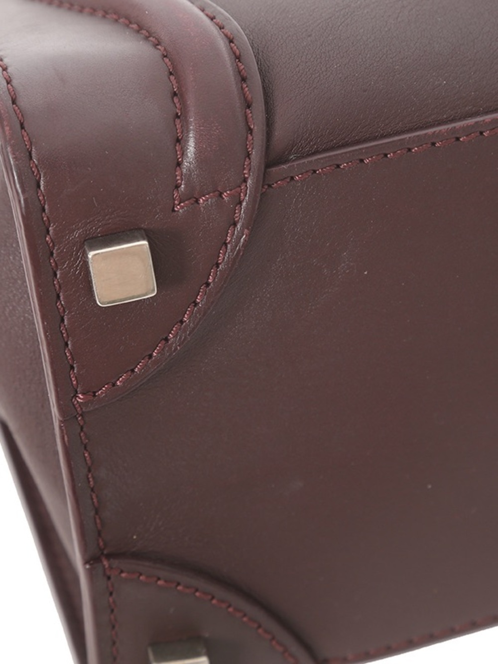 ♥️ Celine Burgundy Leather Mini Luggage Tote ♥️ - Picture 10 of 16